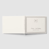 Crème taupe Gebrandmerkte luxe verjaardag Gastenboek (Volledig)