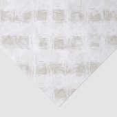 Crème Taupe Witte Plaid Strepen Kerst Tissuepapier (Detail)