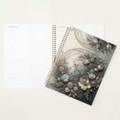 Crème Teal 3D Sculpturale Botanische Bloemstuk Planner (Display)