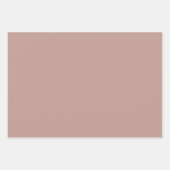 Crème, teracote bloemen op een donkerbruine achter inpakpapier vel (Voorkant 3)