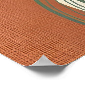 Crème Terracotta Abstracte Print (Hoek)