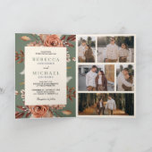 Crème Terracotta Bloem QR Code Salie Groene Trouwd (Binnen)