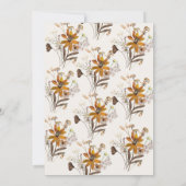 Crème Terracotta Wilde Bloem Boho Bruiloft Kaart (Achterkant)