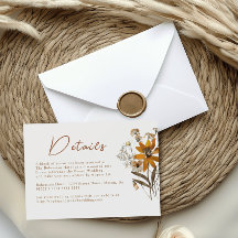 Crème & Terracotta Wilde Bloem Boho Trouwdetails