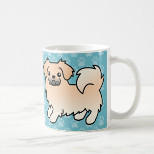 Crème Tibetaanse Spaniel Cartoon Hond Koffiemok