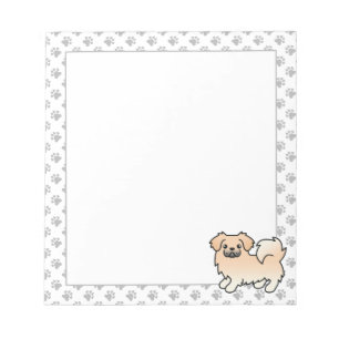 Crème Tibetaanse Spaniel Schattige Cartoon Hond Notitieblok