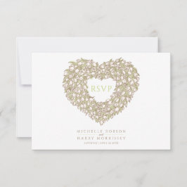 Crème tulip-maaltijd, optie bruiloft RSVP kaartje