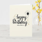 Crème typografie kaart (Gele Bloem)