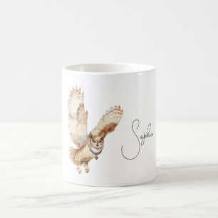 Crème Uil Hart Hanger Koffiemok