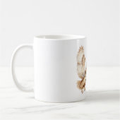 Crème Uil Hart Hanger Koffiemok (Links)