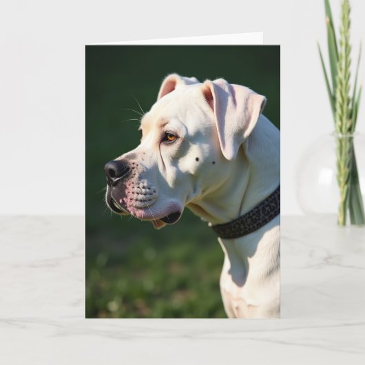 Crème Vaderdag kaart voor honden (Voorkant)