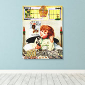  CRÈME VAN TARWE RECLAME CANVAS AFDRUK (Insitu (Houten vloer))