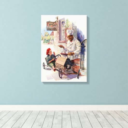  CRÈME VAN TARWE RECLAME CANVAS WRAP (Insitu (Houten vloer))