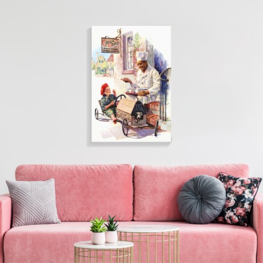  CRÈME VAN TARWE RECLAME CANVAS WRAP AFDRUK (Insitu (Woonkamer))