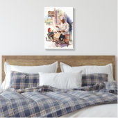 CRÈME VAN TARWE RECLAME CANVAS WRAP AFDRUK (Insitu (Slaapkamer))