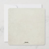 Crème vierkante sneeuwbes + eucalyptus kerstkrans feestdagenkaart (Achterkant)