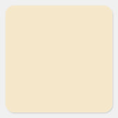 Crème Vierkante Sticker (Voorkant)