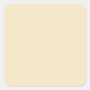 Crème Vierkante Sticker
