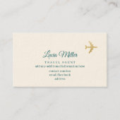 Crème Visitekaartje voor een reisagent (Voorkant)