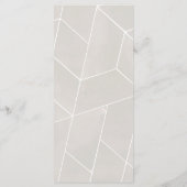 Crème Watercolor Geometrische Gala Menu (Achterkant)