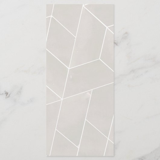 Crème Watercolor Geometrische Gala Menu (Achterkant)