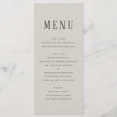 Crème Watercolor Geometrische Gala Menu (Voorkant)