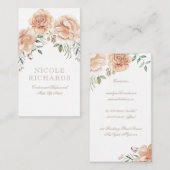 Crème Waterverf Bloemen Boeket Elegant Beauty Visitekaartje (Voorkant / Achterkant)