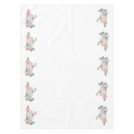 Crème waterverf pompoen floraal baby shower tafelkleed