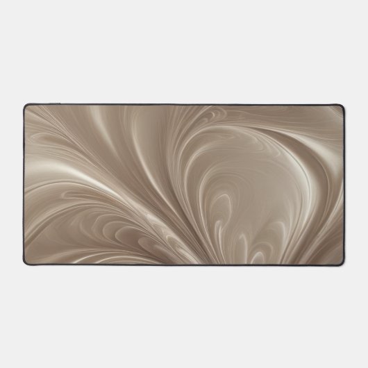 Crème Werveling - Zachte Beige Abstracte Stromende Bureaumat (Voorkant)