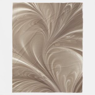 Crème Werveling - Zachte Beige Abstracte Stromende Fleece Deken