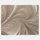 Crème Werveling - Zachte Beige Abstracte Stromende Fleece Deken (Voorkant (Horizontaal))