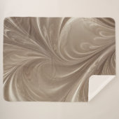 Crème Werveling - Zachte Beige Abstracte Stromende Sherpa Deken (Voorkant (horizontaal))