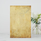 crème wervelingen bruiloft perkament briefpapier (Staand voorkant)