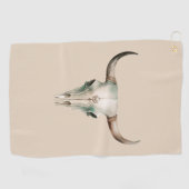 Crème Westerne Cowboy Bull Horns Golfhanddoek (Horizontaal)