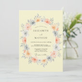 Crème Whimsical Lentewedding Kaart (Staand voorkant)