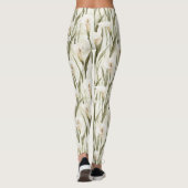 Crème White Calla Lily Floral Leggings (Achterkant)