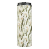 Crème White Calla Lily Floral Thermosbeker (Achterkant)