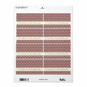 Crème White Ivory Polka Dot Pattern Etiket (Full Sheet)