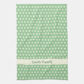 Crème White Ivory Polka Dot Pattern Theedoek (Verticaal)