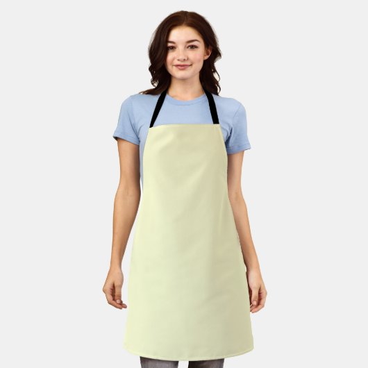 Creme White Red Apron for Stylish Cooking Schort (Gedragen)