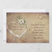 crème white Wedding Roos Briefkaart (Voorkant)