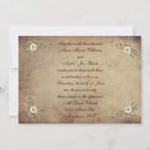 crème white Wedding Roos Briefkaart (Achterkant)