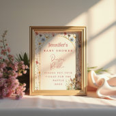 Crème Wildflower Bunny Rustieke Luier Raffle Poster