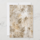 Crème Wit Abstracte bruiloft Kaart (Achterkant)