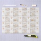 Crème Wit Beige Boho Harten Bruiloft Tissuepapier (Craft)