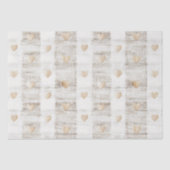 Crème Wit Beige Boho Harten Bruiloftsfeest  Tissuepapier (Voorkant)