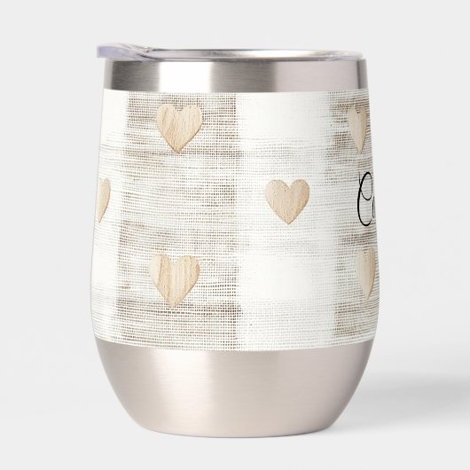 Crème Wit Beige Boho Hearts (Rechts)