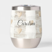 Crème Wit Beige Boho Hearts (Voorkant)