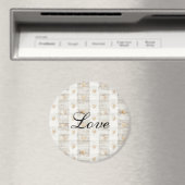 Crème Wit Beige Boho Hearts Magneet (Insitu (Vaatwasser))
