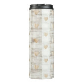 Crème Wit Beige Boho Hearts Thermosbeker (Achterkant)